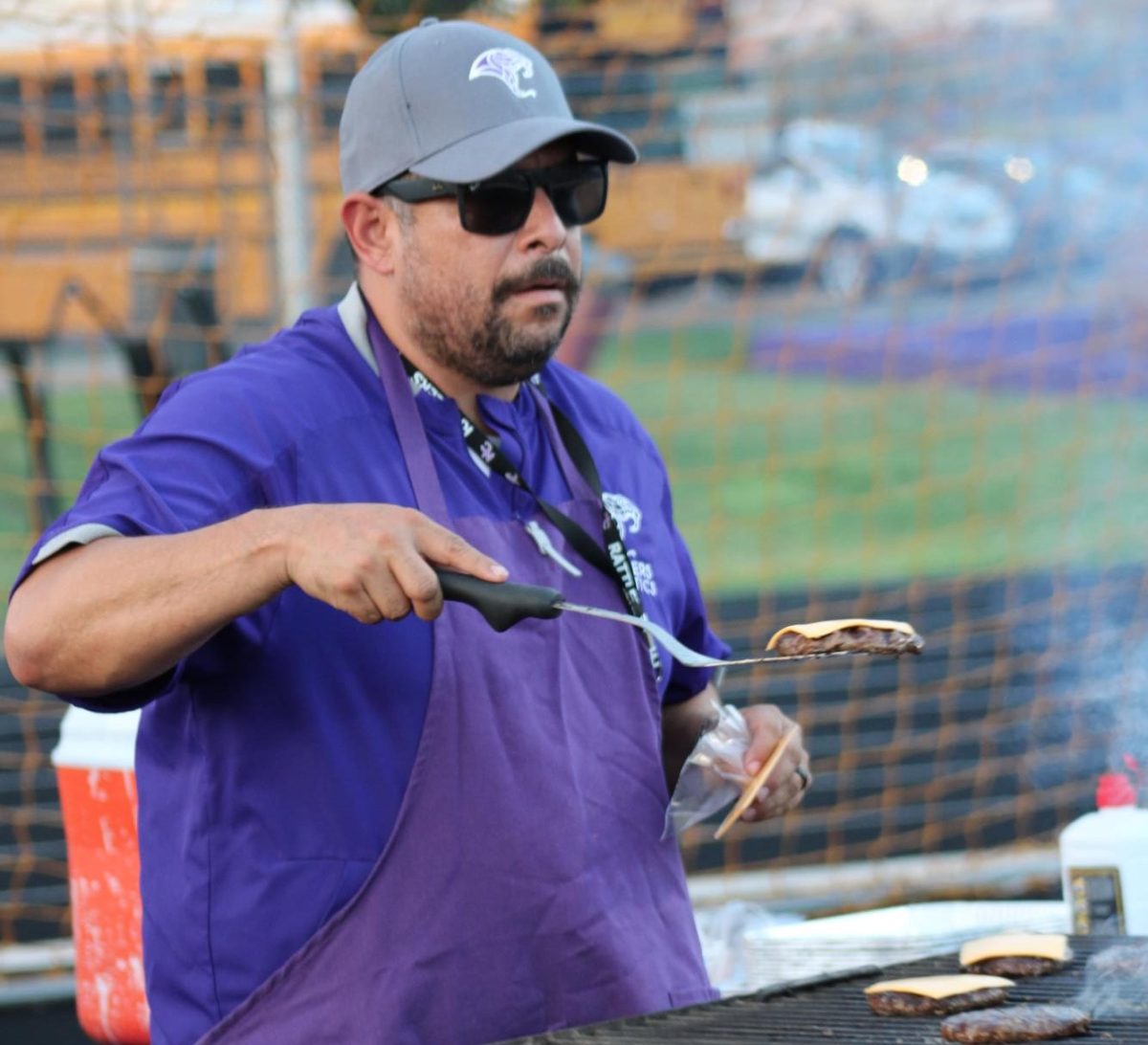 Mr. Ontiveros loves participating in school events and this photos shows his willingness to participate.