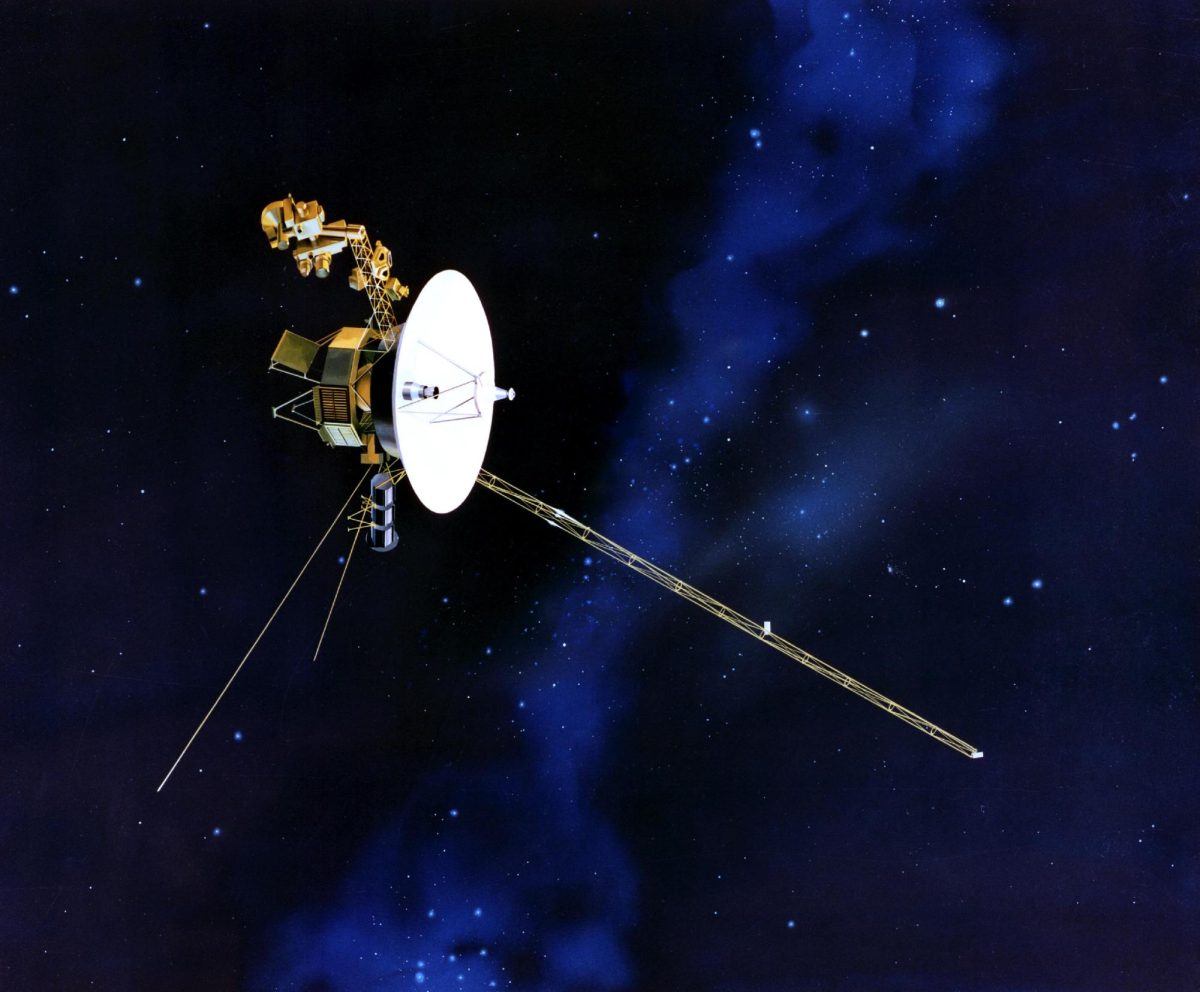 An artist's concept of the Voyager spacecraft.