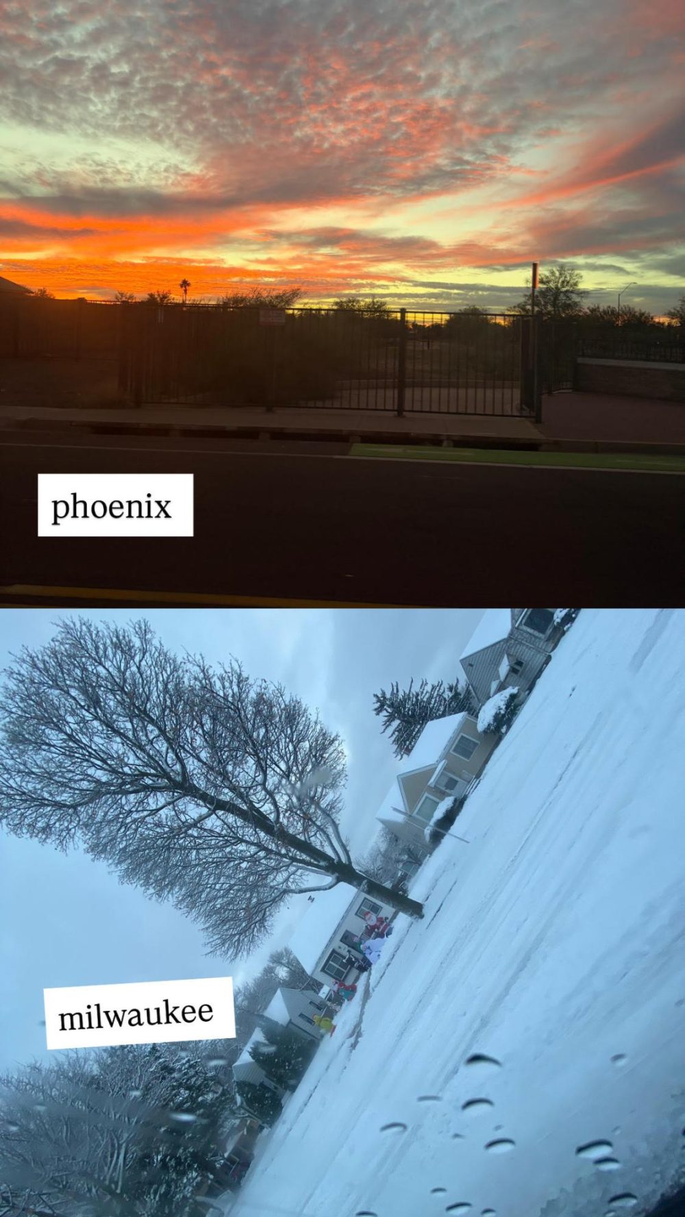 Weather in Milwaukee vs Arizona